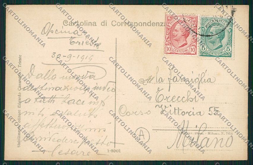 Trieste Città cartolina QK4732 – retro
