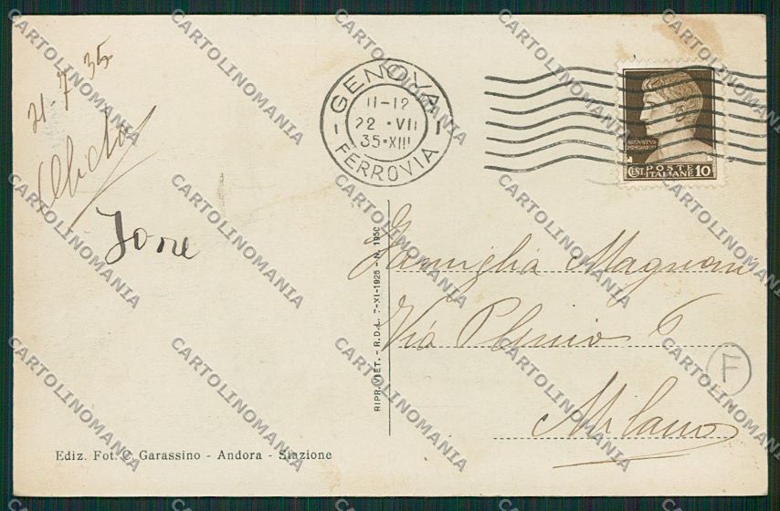 Savona Andora cartolina QK4745 – retro