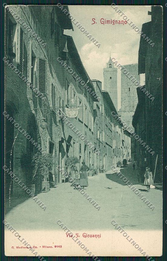 Siena San Gimignano cartolina QK4753 – fronte