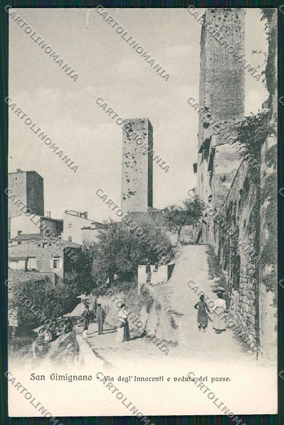 Siena San Gimignano cartolina QK4754 – fronte