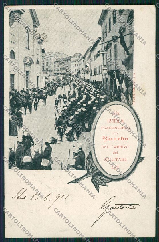Arezzo Stia Militari cartolina QK4796 – fronte