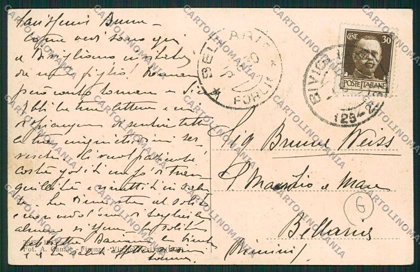 Firenze Bivigliano cartolina QK4802 – retro
