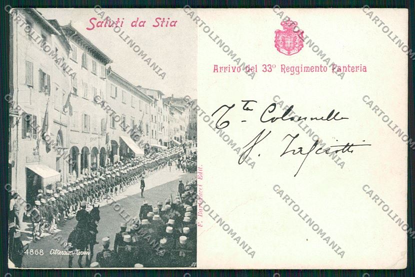 Arezzo Stia Militari Alterocca 4868 PIEGHINA cartolina QK4807 – fronte