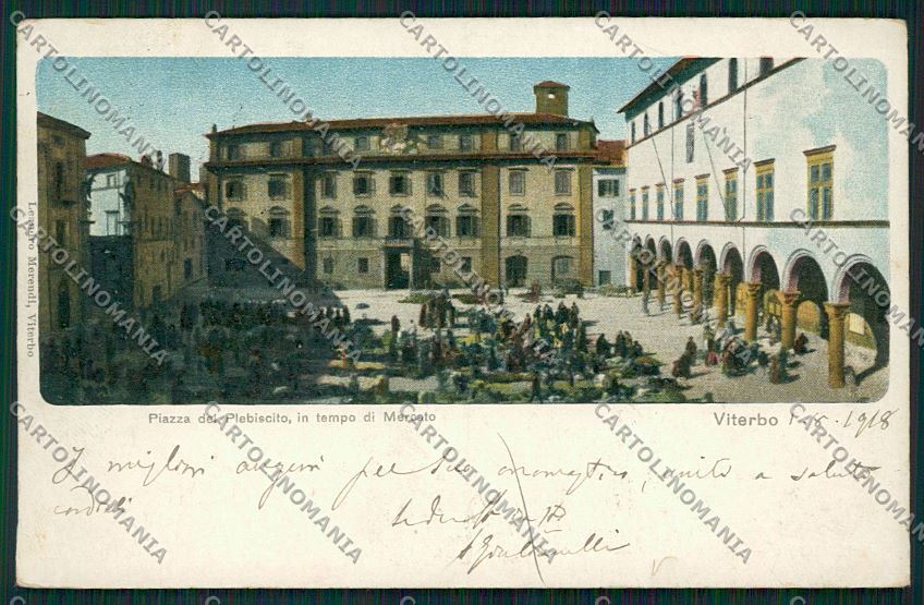 Viterbo Città Mercato cartolina QK4820 – fronte