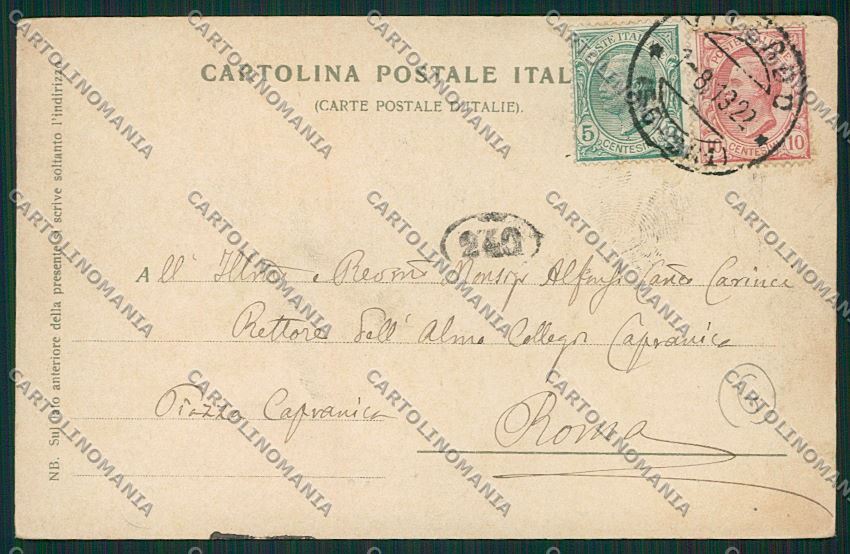 Viterbo Città Mercato cartolina QK4820 – retro
