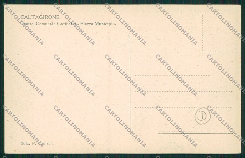 Catania Caltagirone cartolina QK4823 – retro