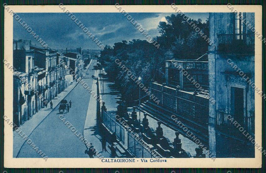 Catania Caltagirone Chiaro di Luna cartolina QK4833 – fronte