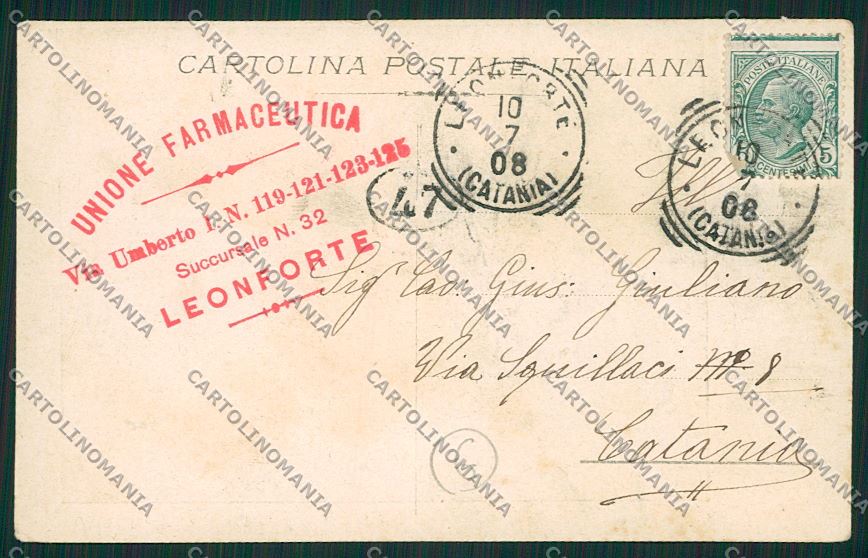 Enna Leonforte cartolina QK4844 – retro