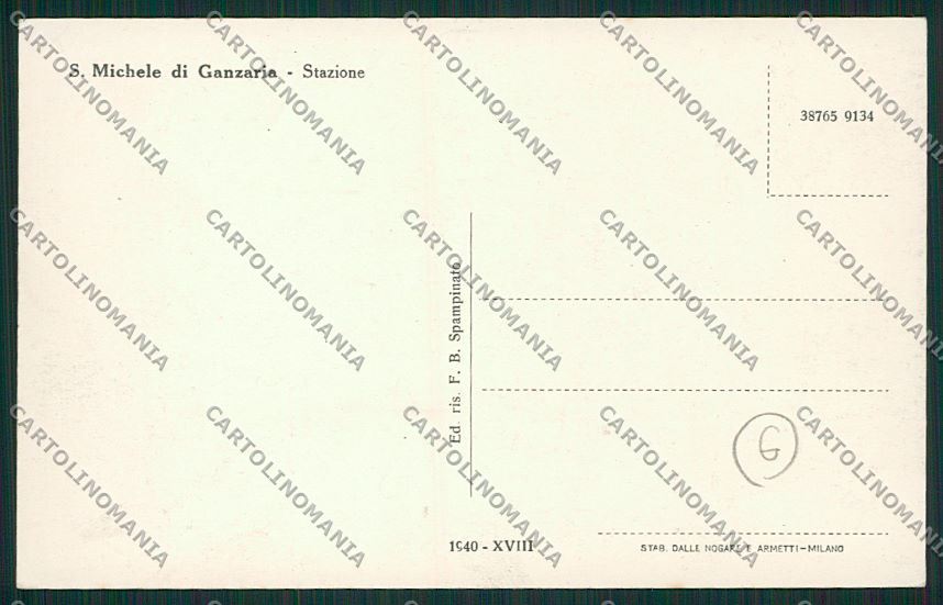 Catania San Michele di Ganzaria Stazione cartolina QK4847 – retro