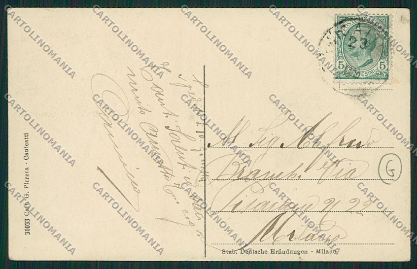 Agrigento Canicattì cartolina QK4851 – retro