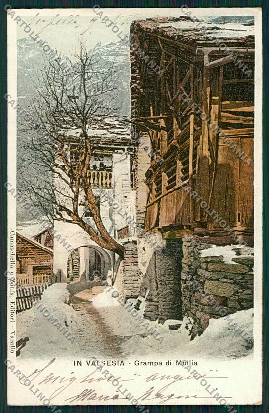 Vercelli Mollia Grampa Nevicata cartolina QK4855 – fronte