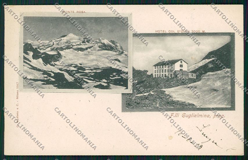 Vercelli Col d'Olen Monte Rosa Rifugio cartolina QK4856 – fronte