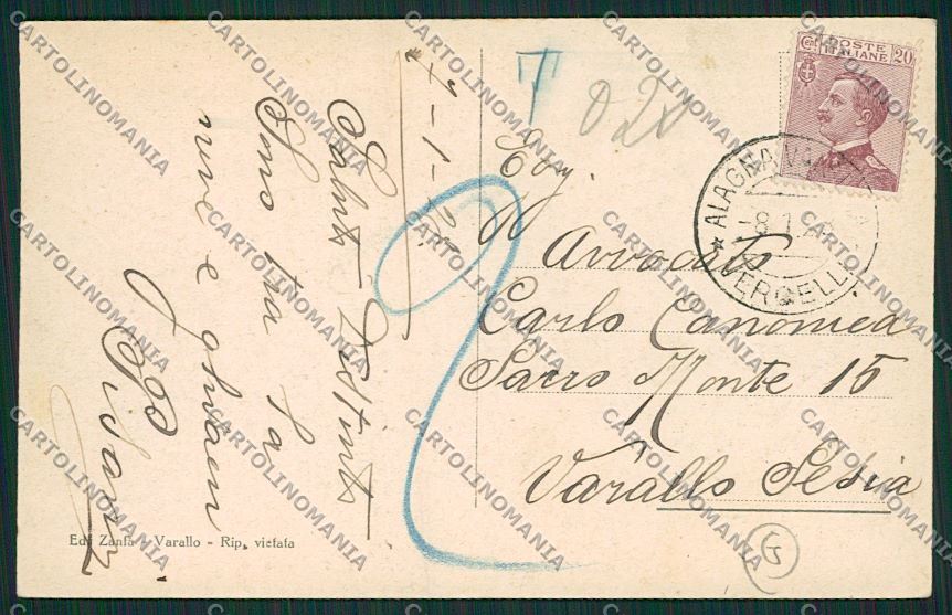 Vercelli Alagna Sesia Zanfa cartolina QK4865 – retro