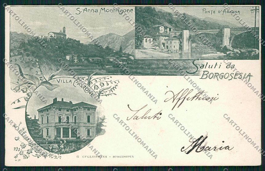 Vercelli Borgosesia Saluti da PIEGHE cartolina QK4867 – fronte
