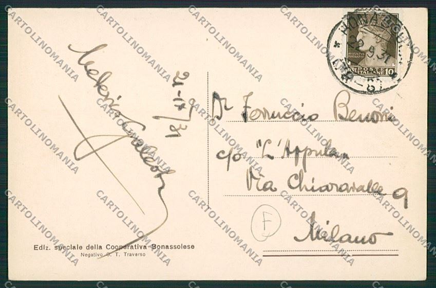 La Spezia Bonassola cartolina QK4887 – retro