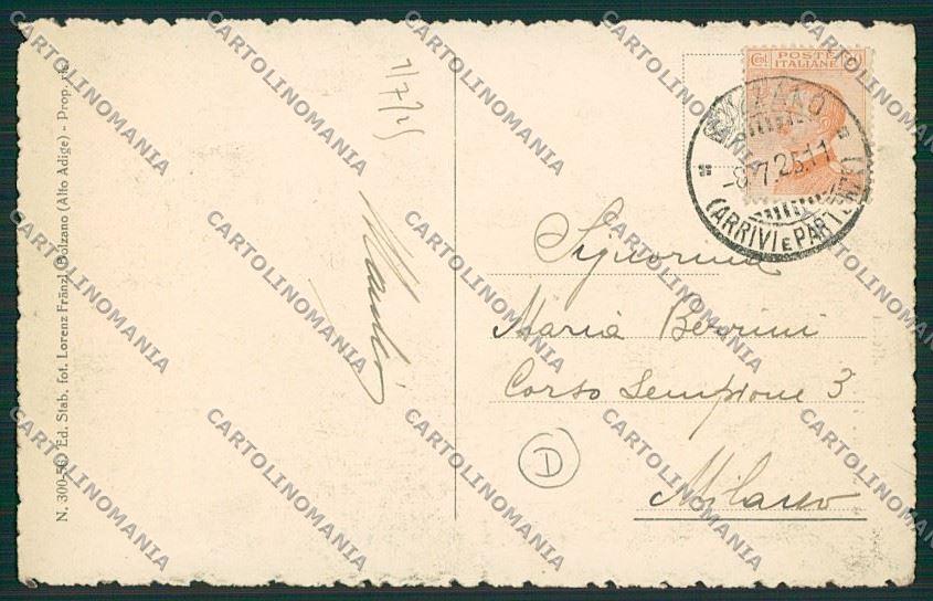 Bolzano Funicolare cartolina QK4934 – retro