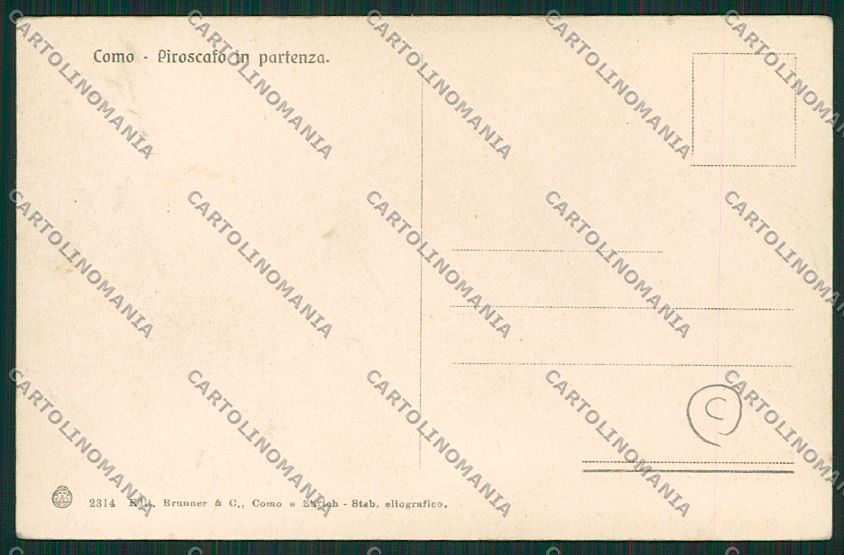 Como Lago Battello cartolina QK4954 – retro