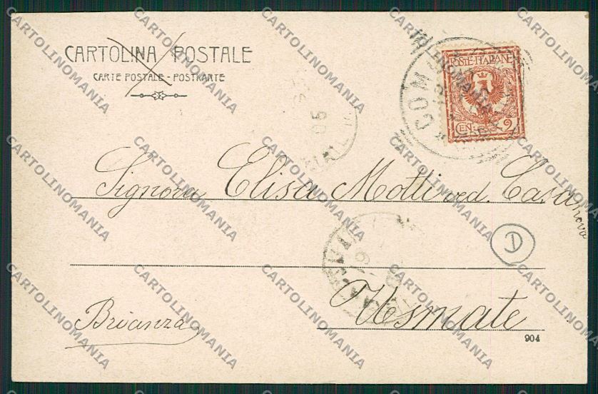 Como Lago Barca a Vela cartolina QK4970 – retro