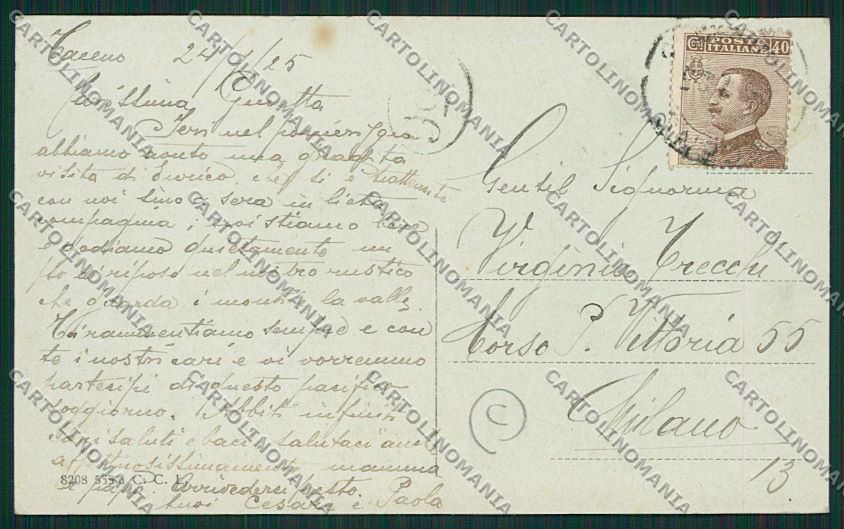 Lecco Taceno cartolina QK4990 – retro