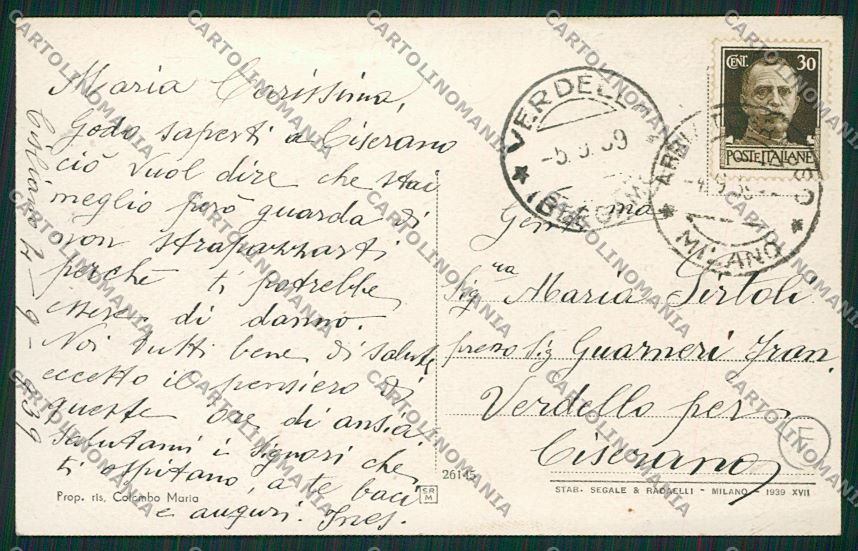 Milano Cisliano cartolina QK5011 – retro