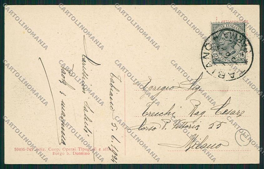 Parma Tabiano cartolina QK5029 – retro