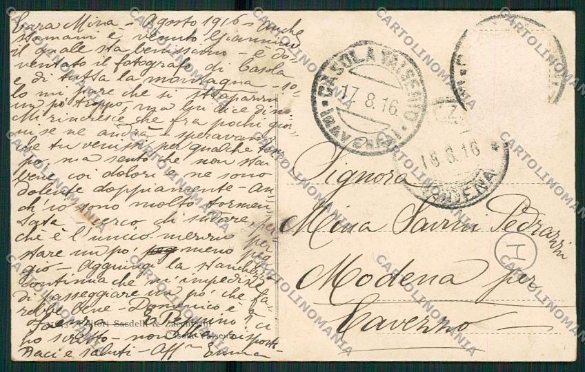 Ravenna Casole Valsenio Saluti da cartolina QK5052 – retro
