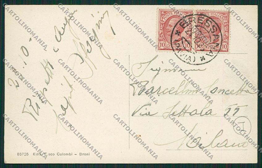 Pavia Bressana Argine cartolina QK5065 – retro