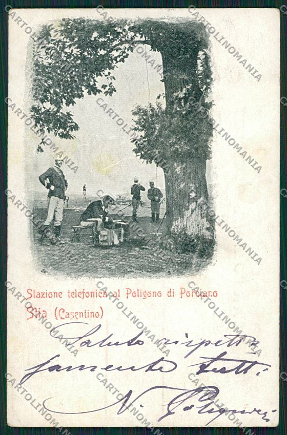 Arezzo Stia Porciano Militari cartolina QK5087 – fronte