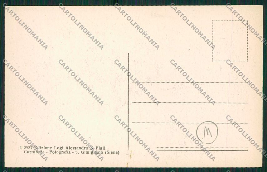 Siena San Gimignano Vendemmia Buoi cartolina QK5097 – retro