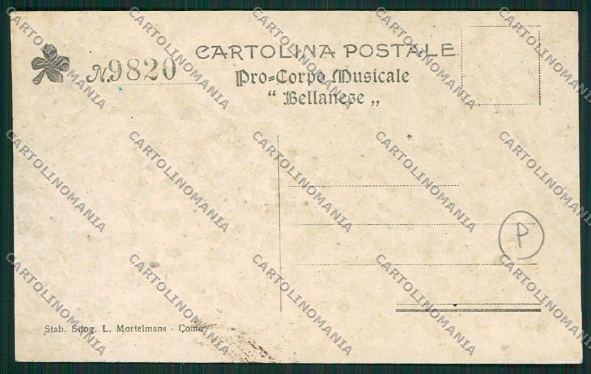 Lecco Bellano Banda Musicale cartolina QK5112 – retro
