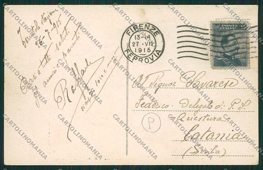 Arezzo Cortona Terontola Stazione Treno cartolina QK5113 – retro