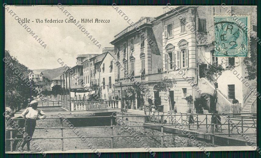 Savona Celle Ligure RIFILATA cartolina QK5148 – fronte