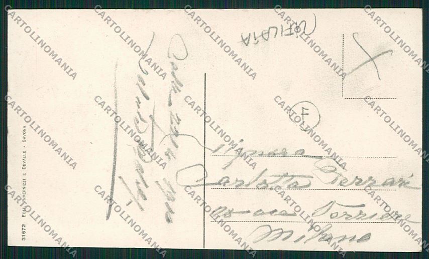Savona Celle Ligure RIFILATA cartolina QK5148 – retro