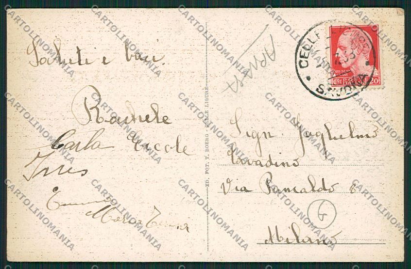 Savona Celle Ligure ABRASA cartolina QK5152 – retro