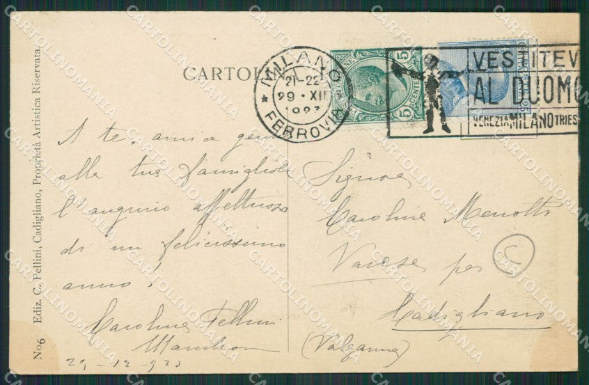 Varese Cadegliano Viconago cartolina QK5186 – retro