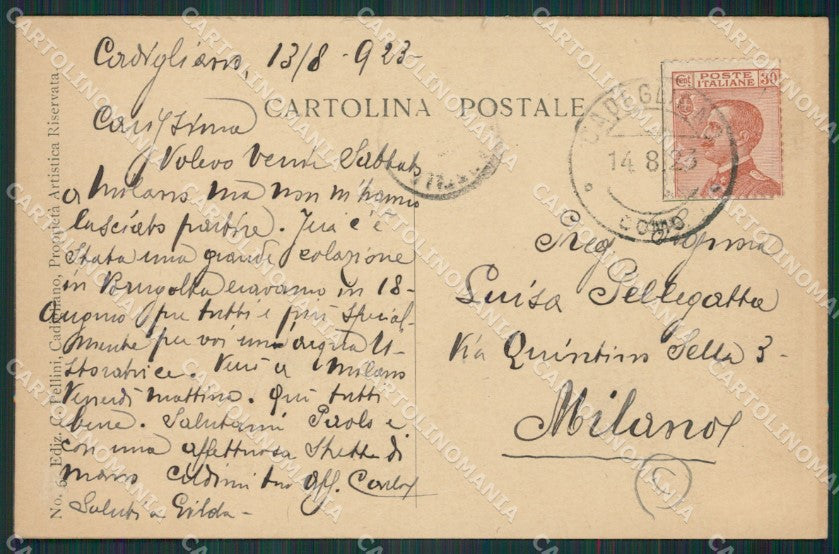 Varese Cadegliano Viconago cartolina QK5197 – retro