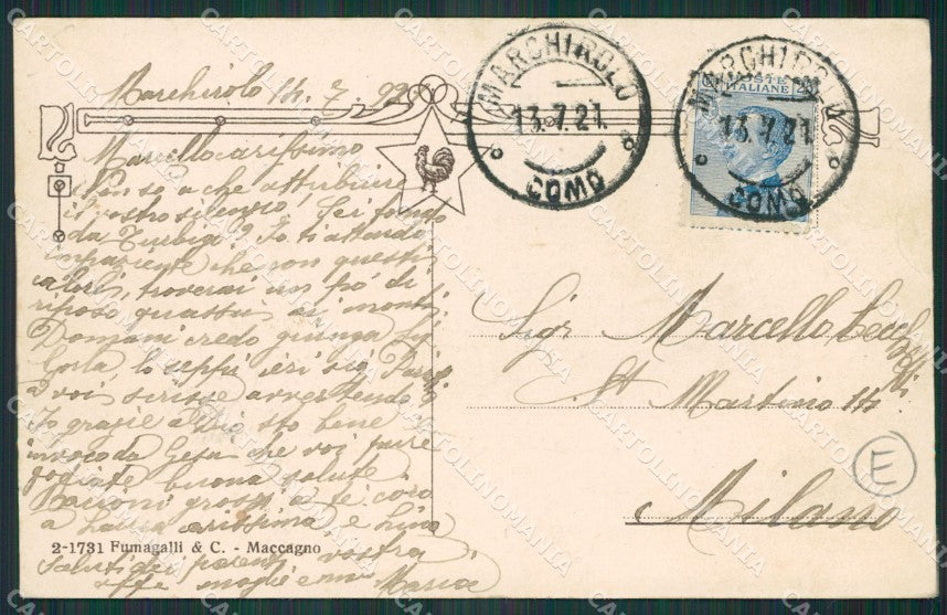 Varese Cadegliano Viconago cartolina QK5219 – retro