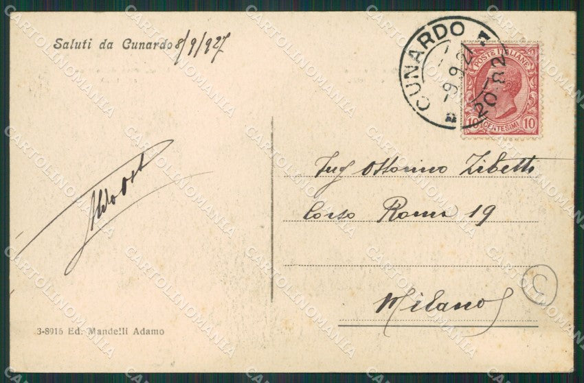 Varese Cunardo cartolina QK5236 – retro