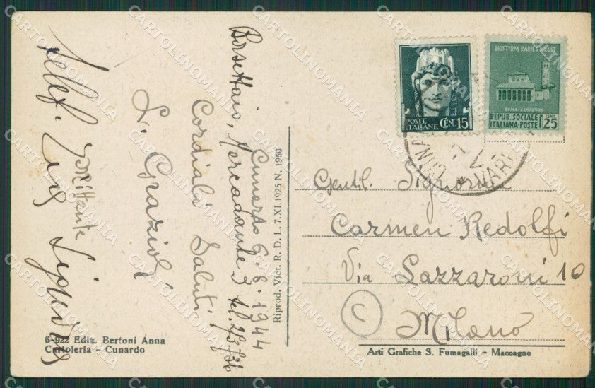 Varese Cunardo cartolina QK5242 – retro