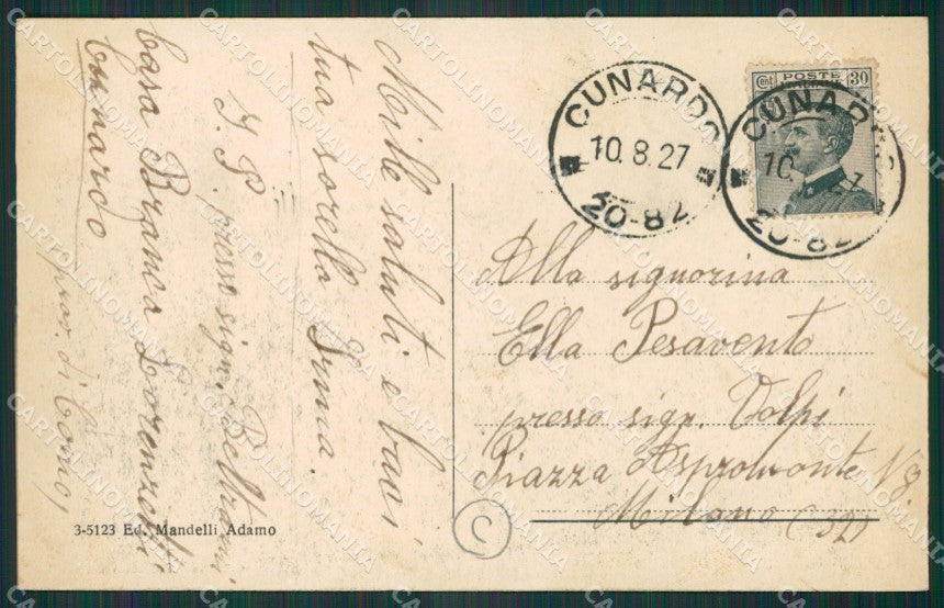 Varese Cunardo cartolina QK5251 – retro