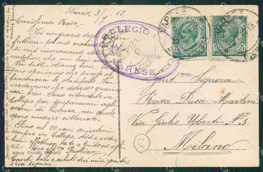 Varese Cunardo cartolina QK5256 – retro