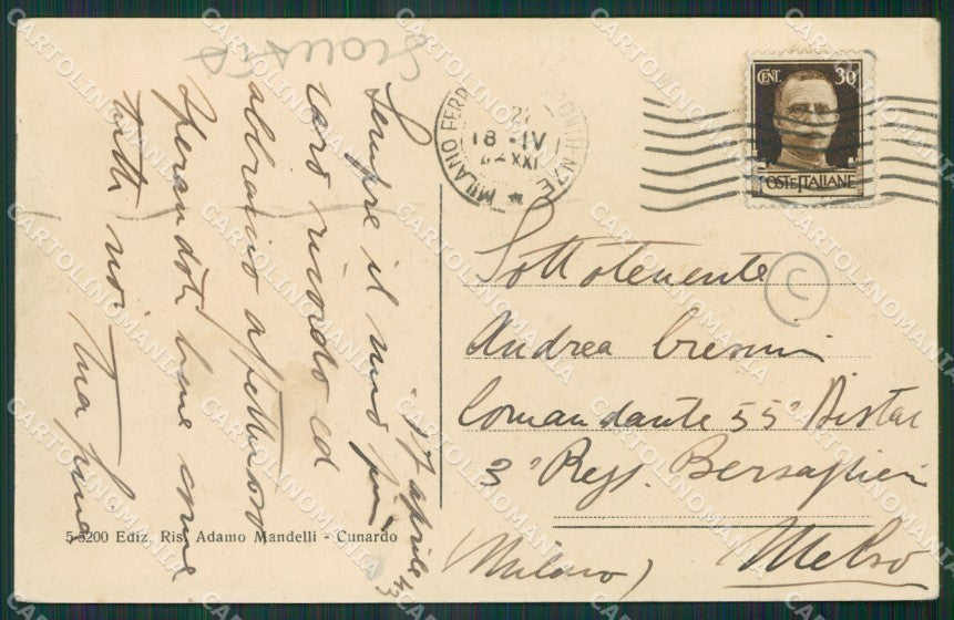Varese Cunardo SCOLLATA cartolina QK5263 – retro