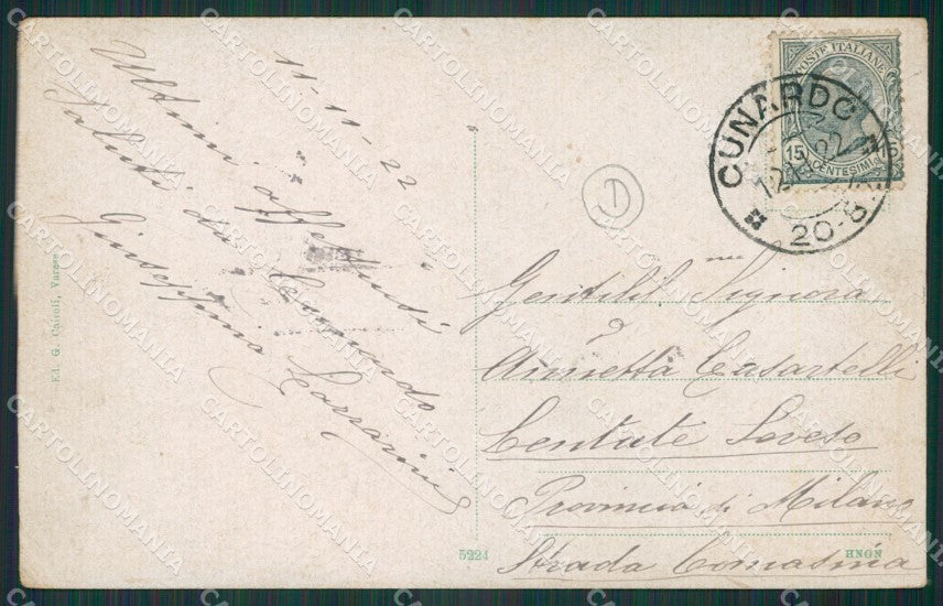 Varese Cunardo cartolina QK5284 – retro