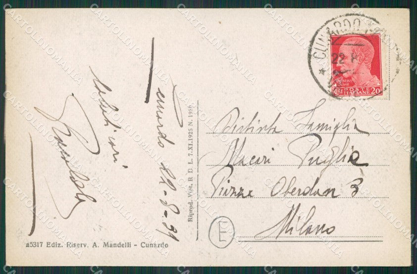 Varese Cunardo cartolina QK5292 – retro
