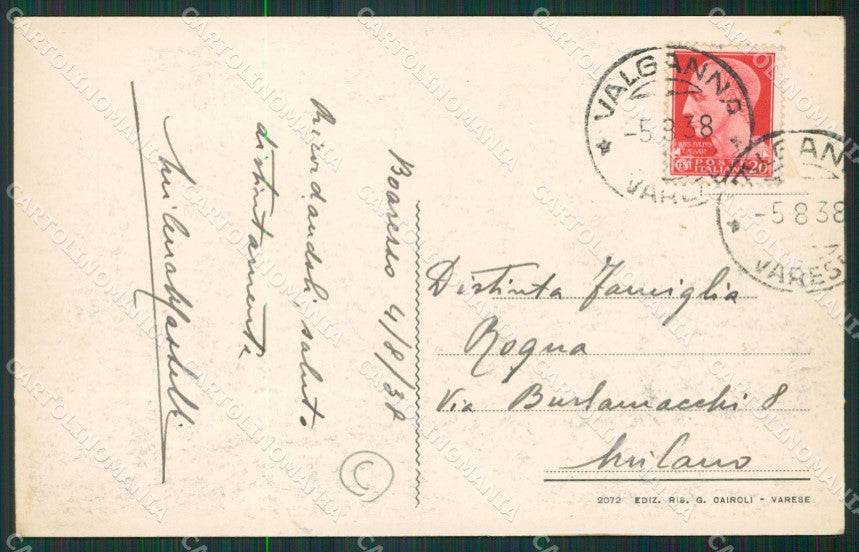 Varese Valganna Boarezzo cartolina QK5412 – retro