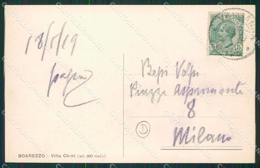 Varese Valganna Boarezzo cartolina QK5416 – retro