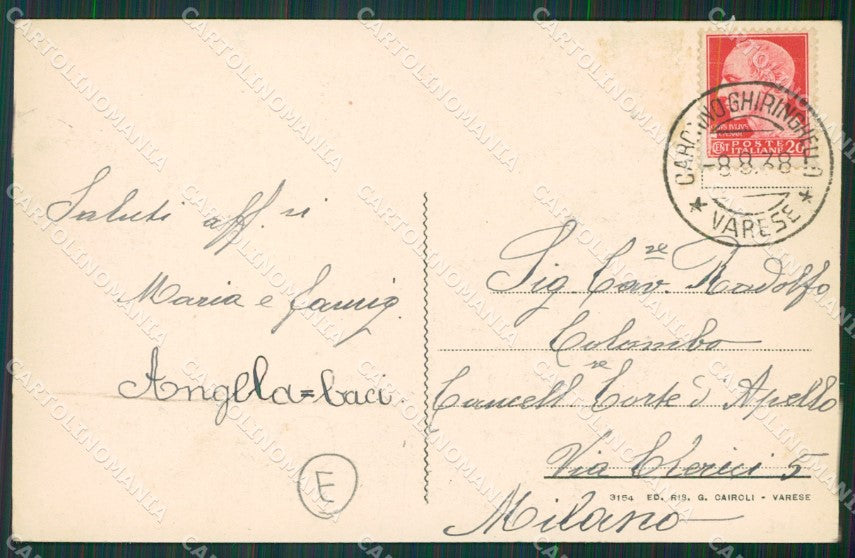 Varese Caronno Varesino cartolina QK5499 – retro