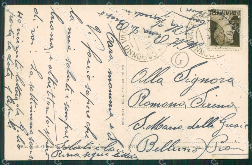 Varese Caronno Varesino PIEGHINA STRAPPINO cartolina QK5500 – retro