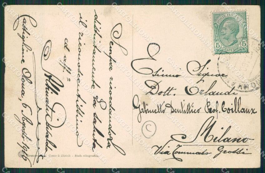 Varese Castiglione Olona ABRASA cartolina QK5560 – retro