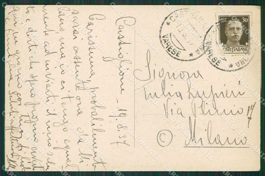 Varese Castiglione Olona cartolina QK5561 – retro